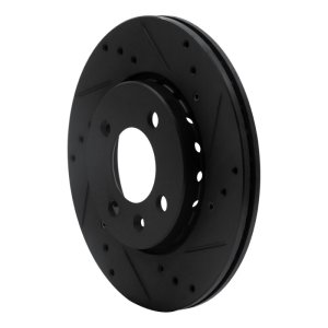 Volkswagen SAVEIRO Brake Rotor (1) - Front Right - R1 Concepts - Drilled & Slotted - Black - `09-`17